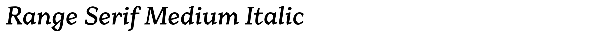 Range Serif Medium Italic image